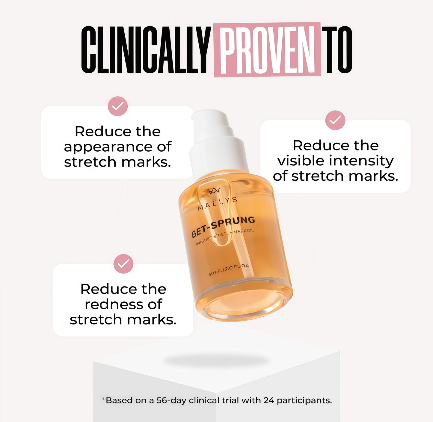 MAELYS Cosmetics GET-SPRUNGEnriched Stretch Mark Oil - Body Oil forStretch Marks-Fades Appearance &Reduces Visible Intensity